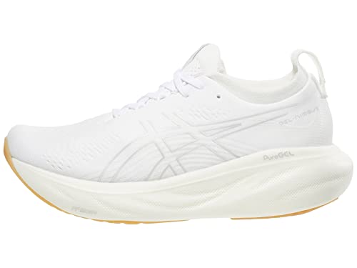 ASICS Women's Gel-Nimbus 25 Running Shoes, 8.5, White/White