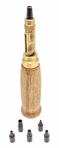 Kit Vazador Rotativo Tecido Manual Couro 6 Medidas Cabo