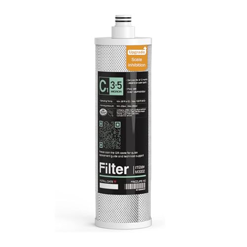 Frizzlife M3002 Upgraded Anti-Scale Replacement Filter Cartridge (C1) - Carbon Block Filter Cartridge - 2nd Stage for SK99, SP99, SK99 NEW and SP99 NEW Water Filter System