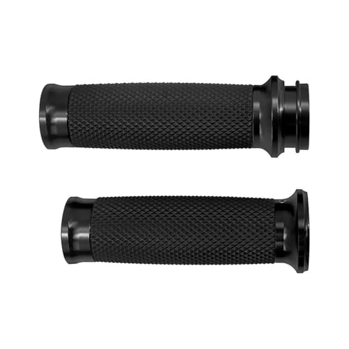 Poignée moto guidon 1'' 25mm noire pour custom Touring et Dyna