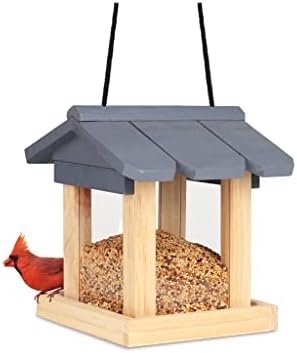 RJJ Post Post Alimentador de Aves Café Choza Outdoor Protección de Aves Silvestres Alimento de jardín de pájaros Balcón Balcón de Aves Colgantes de pájaros Colgantes