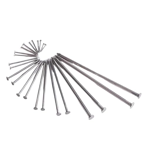 Clavos pequeños redondos de acero inoxidable 304 para carpintería, 50 piezas de 1.5 pulgadas miniatura 3
