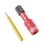 MUQZI Fahrradgabel Schrader Ventiladapter MTB Rennrad Luftgabel Aufblasbarer Ventiladapter, Rot