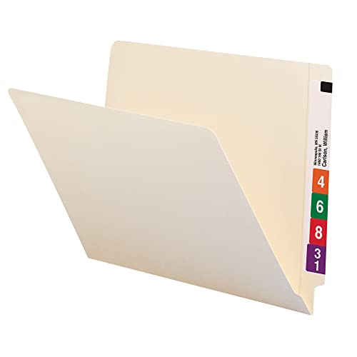image for Smead Shelf-Master End Tab File Folders, 100 Count, Manila, Reinforced