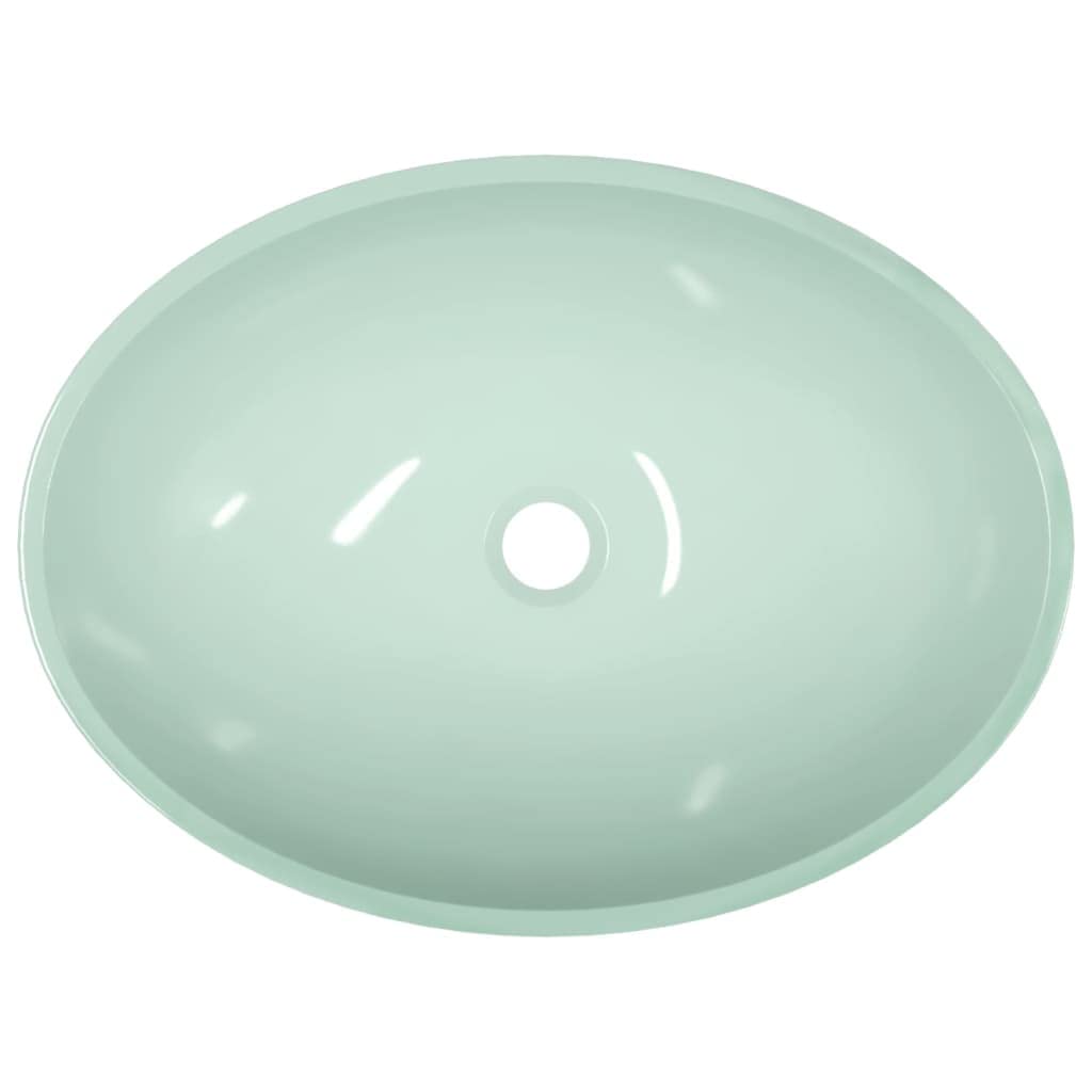 INLIFE Lavabo de cristal 50 x 37 x 14 cm, color blanco, 6,92 kg, 345255