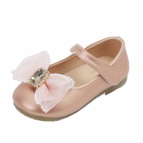 Girls Casual Shoes Bowknot Thick Sole Round Toe Buckle Dress Shoes Girls Snow Boots Size 6