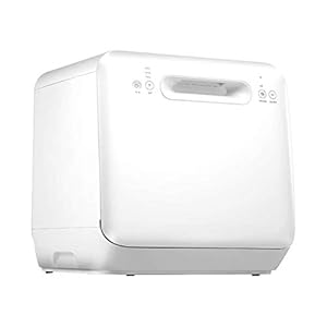 DJDLLZY Mini Keuken Afwasmachine Compact Automatische Countertop Afwasmachine 6 plaatsinstellingen Draagbaar voor kleine…