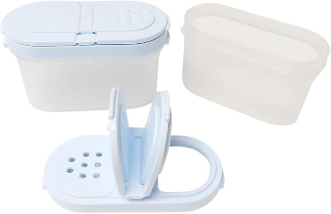 Tupperware Würzling 2er Set Gewürz Zwerge Salz- und Pfefferstreuer ideal für Auto Büro Camping & Unterwegs - Ordnung Salzstreuer Gewürze Gewürz-Zwerge 2 x 120ml hellblau