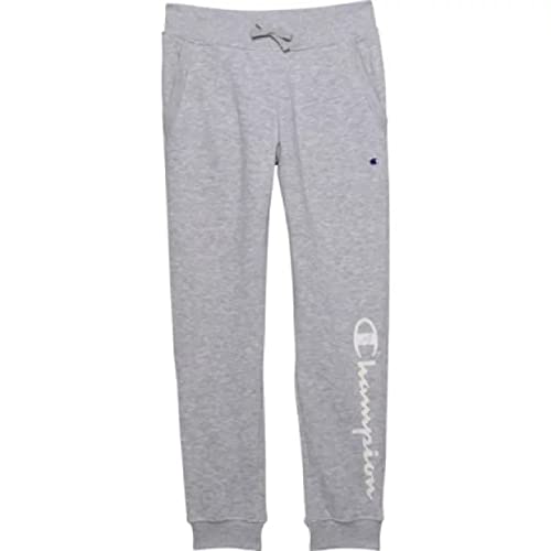 Champion Girls Paisley Fleece Joggers,Oxford Grey Heather, Medium