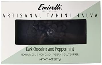 Emirelli Artisanal Halva Dessert – Dark Chocolate Peppermint Flavor
