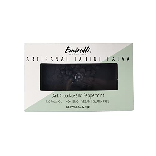 Emirelli Artisanal Halva Dessert – Dark Chocolate Peppermint Flavor