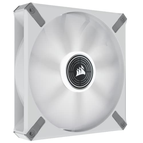Image of CORSAIR ML140 LED Elite, 140mm Magnetic Levitation White LED Fan with AirGuide, Single Pack - White Frame