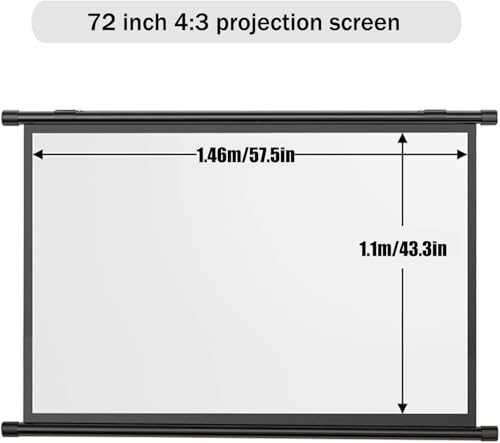 Pantalla de proyección manual 72 pulgadas 4:3 miniatura 2