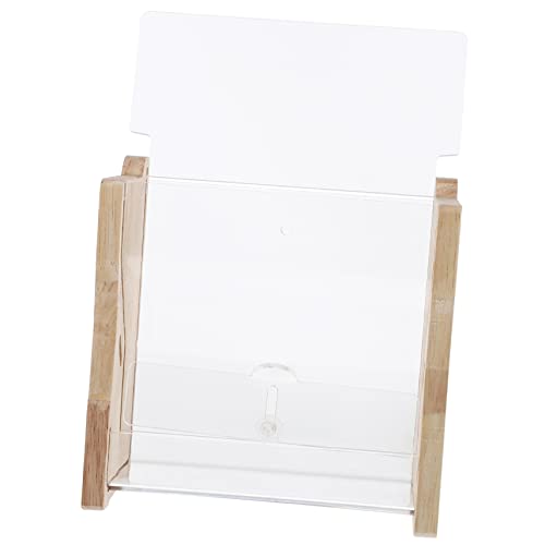 Distributeur de nourriture acrylique transparent et résistant pour oiseau