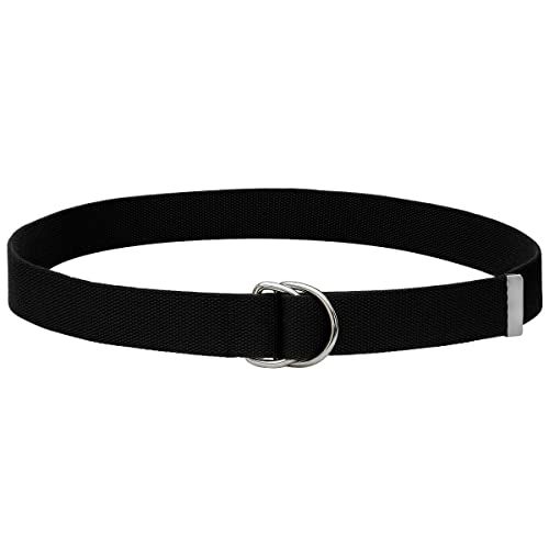 Falari Canvas Web Belt Metal Double D Ring Buckle for Men Women Casual Cloth Military Style Belt 1 1/2" Wide4