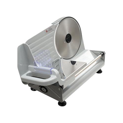 Image of VEVOR Meat Slicer, 8.6 inch 200W Electric Deli Slicer Machine with two SUS420 Blade, 0-0.6 inch Adjustable Thickness, ETL Certified Home Food-Slicer for Meat, Ham, Baguett, Steak
