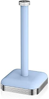 Swan SWKA1040BLN Retro Kitchen Roll Holder with Steel Weighted Base, Blue
