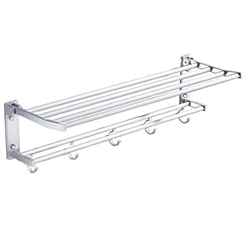 Poinçonnage espace en aluminium rack de double pliable pour salle d'eau