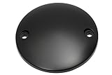 Schwarz seidenmatter lackierter Zündungsdeckel aus stabiler Zinklegierung als Ersatz für originale Harley-Davidson Pointcover.