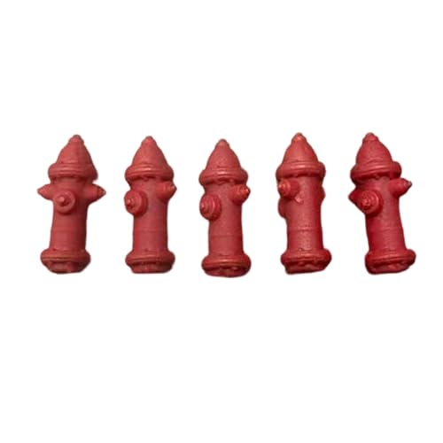 Milageto Lot de 5 bornes d'incendie Miniatures à l'échelle 1:64, décorations pour Maison de poupée, présentoirs de Table, Micro-paysages, Loisirs