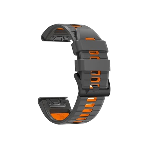 22mm 26mm 2�F�V���J�Q���x���g�ɓK������Garmin TACTIX DELTA/Instinct 2X/Descent Mk2 Mk2i G1/MARQ/Enduro 2����������(Carbon Gray Orange,QuickFit 22mm