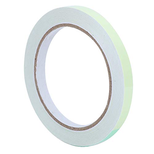 Fita luminosa de 10 mm x 10 m, adesivo removível à prova d'água verde altamente luminoso, rolo de e