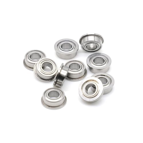 CBFMFVFROR 10 rodamientos de bolas con brida MF105ZZ de 5 x 10 x 4 mm ABEC-7