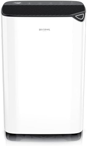 Brandson - Luftentfeuchter 20L mit Kompressor – Dehumidifier Raumentfeuchter elektrisch – 20 Liter / 24h – mit Display - sehr leise - Schlafzimmer Bad Keller