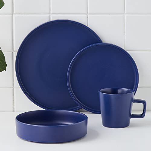 Stone Lain Cleo Stoneware Dinnerware Set, 16-Piece Service For 4, Blue #TOP1