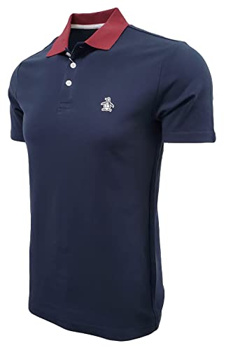 Original Penguin Men's Contrast Collar Polo (Xx-Large, Dark Sapphire (Floral Undercollar)) #TOP3