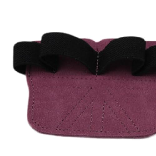 Vaveren 1 Pair Weight Lifting Grips Gym Grips Fingerless Ergonomic for Men Women Barbell Bar Pads for Gymnastics Bodybuilding, Purple