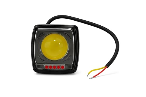 Image of Motodzesh High Brightness LED Fog Light, 3 Inch, Universal Fit for All Bikes, White, IP67 Waterproof Rating, with Mounting Hardware