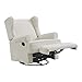Oxford Baby Teegan Upholstered Swivel Glider & Recliner Nursery Chair, Boucle White