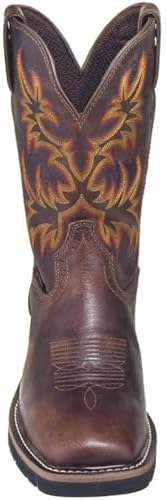 Justin Boots Mens Driller Soft Toe Eh Pull On Work Safety Shoes Casual - Brown - Size 11 D | Image 3