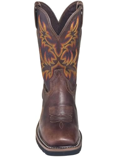 Justin Driller 11" Waterproof Work Boot for Men's - Stampede Collection - Full Grain Leather, Rubber Outsole4