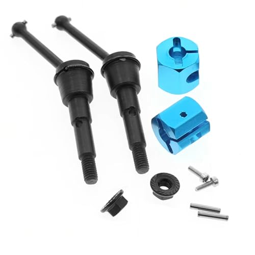 RC�J�[�A�b�v�O���[�h�p�[�c Compatible With Tamiya SW01 4WD 1/24 RC�J�[�A�b�v�O���[�h�p�[�c 2�� ���^���h���C�u�V���t�g CVD �ƃA�_�v�^�[�i�b�g�Z�b�g(Blue)