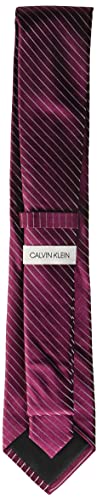 Calvin Klein Gravata masculina gravada Windowpane, Borgonha, Regular