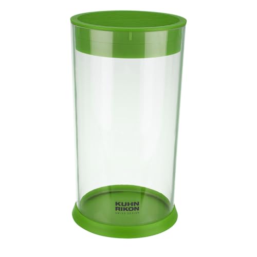 Kuhn Rikon Easy Clean Round Acrylic Knife Block Green