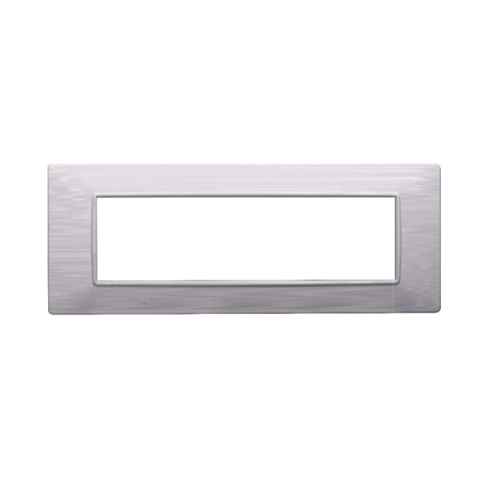 CONFEZIONE DA 10 PLACCHE IN PLASTICA SATINATA, COMPATIBILE CON VIMAR PLANA, 7 MODULI/POSTI, COLORE BIANCO, DESIGN ELEGANTE E MODERNO, PER INTERRUTTORI/PRESE, TECNOPOLIMERO DI ALTA QUALITA'