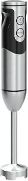 MegaWise Hand Blender, Immersion Blender Handheld 12-Speed with 80% Sharper Blades, Titanium Reinforced Stainless Steel 3-in-1 Immersion Blender,Includes Whisk and Milk Frother (3-in 1 Black)