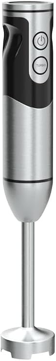 MegaWise Hand Blender, Immersion Blender Handheld 12-Speed with 80% Sharper Blades, Titanium Reinforced Stainless Steel 3-in-1 Immersion Blender,Includes Whisk and Milk Frother (3-in 1 Black)