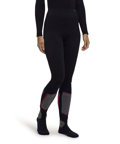 FALKE Damen Baselayer-Hose Warm Long W Ti Funktionsmaterial schnelltrocknend 1 Stück, Schwarz Black 3000, S