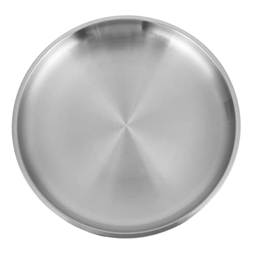 TOGEVAL 不??加厚丸型トレー 滑らか仕上げ バーベキュー対応 キッチン多用途ケーキ皿 おしゃれお盆 家 アウトドア用