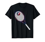 Tennis Racket And Ball Flag Of Haiti T-Shirt