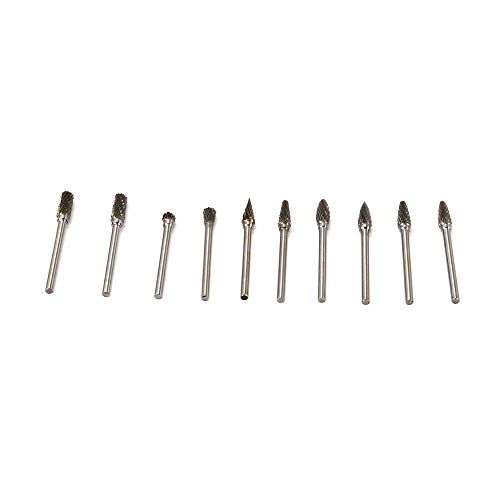 Set de 10 fresas rotativas de carburo de doble corte 3x6mm miniatura 3