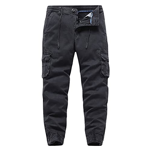 Pantalon décontracté droit en coton style militaire haut de gamme