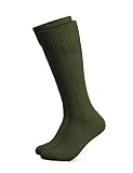 HerzSticht Herren Lange Trachtensocken 1er Pack (Modell: Silberdistel) Grün 39-42