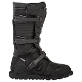 MSR Waterproof Adventure Motorcycle Boots – Men’s Black Full-Grain Leather Riding Boots with Te-Por Waterproof Membrane, Injection-Molded Protection, Steel Shank & Anti-Slip Rubber Sole – Size 13 Medium
