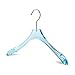 Kostaverite Acrylic Light Blue Clothes Hangers for Shirts/T-Shirts with Durable 360 Degree Silver Hook | Notched Shoulders | Premium Quality Acrylic Hangers | 5 Pack