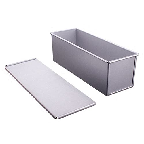Premium Pullman Loaf Tin with Slidable Lid for Baking Bread, Toast and Cakes - Durable Corrugated Design for Perfect Oven Results